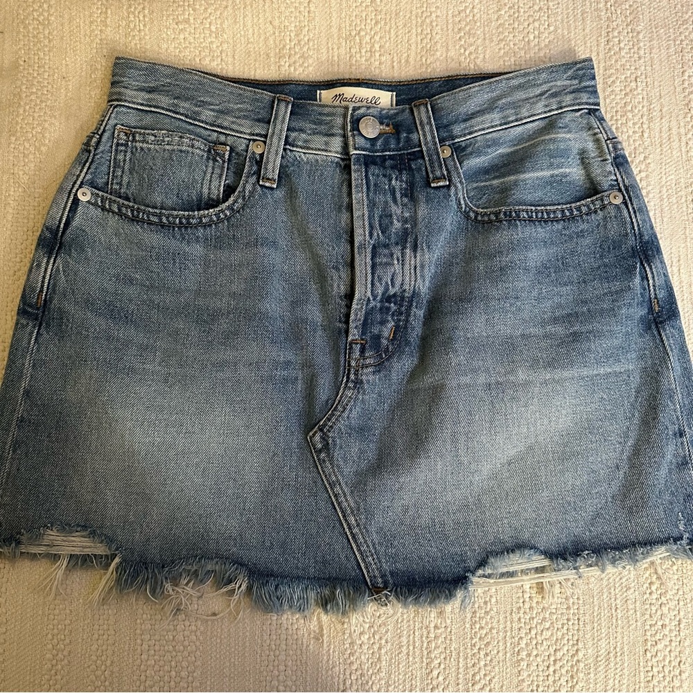 NWOT MADEWELL Denim Mini Skirt
